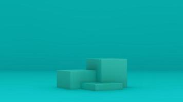 3d render image gray marble podium with white background product display advertisement. photo
