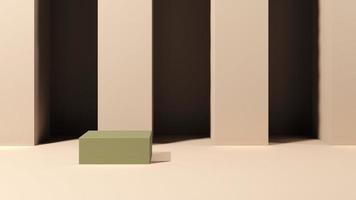 3D rendering image illustration of empty space podium display for product mockup background photo