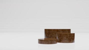 3D rendering image illustration of empty space podium display for product mockup background photo