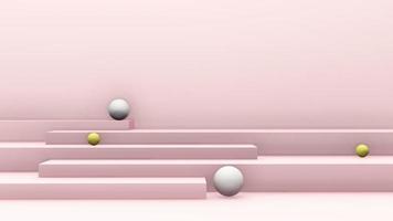 3D rendering image illustration of empty space podium display for product mockup background photo