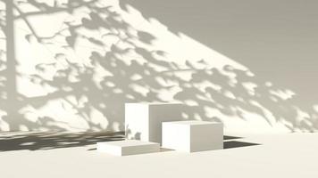 3D rendering image illustration of empty space podium display for product mockup background photo
