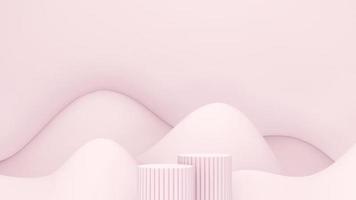 3D rendering image illustration of empty space podium display for product mockup background photo