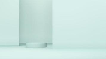 3D rendering image illustration of empty space podium display for product mockup background photo