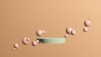 3D rendering image illustration of empty space podium display for product mockup background photo