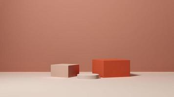 3d render image gray marble podium with white background product display advertisement. photo