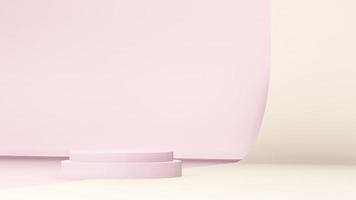 3D rendering image illustration of empty space podium display for product mockup background photo