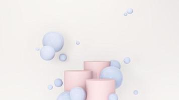 3D rendering image illustration of empty space podium display for product mockup background photo