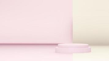 3D rendering image illustration of empty space podium display for product mockup background photo