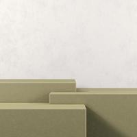 3D rendering image illustration of empty space podium display for product mockup background photo