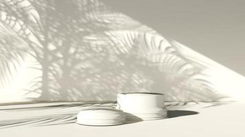 3D rendering image illustration of empty space podium display for product mockup background photo