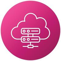 Cloud Server Icon Style vector