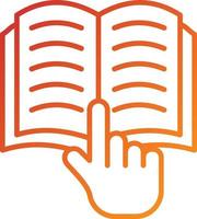 Study Hand Icon Style vector