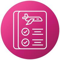 Flight Checklist Icon Style vector