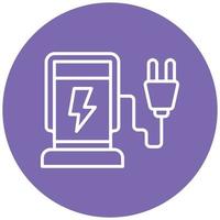 Charging Station Icon Style vector