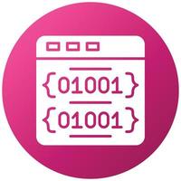 Binary Code Icon Style vector