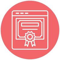 Online Certificate Icon Style vector