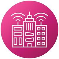 Smart City Icon Style vector