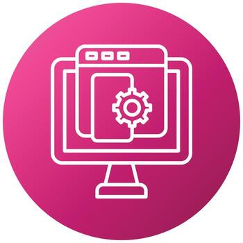 estilo de icono de desarrollo de software vector