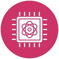 Quantum Computing Icon Style vector