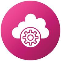 Cloud Settings Icon Style vector
