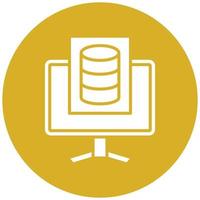 Study Database Icon Style vector