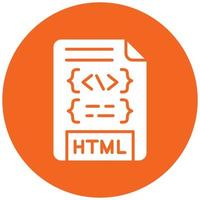 estilo de icono de archivo html vector