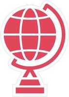 Globe Stand Icon Style vector