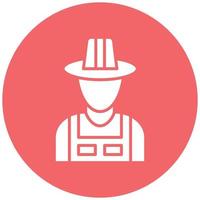 Male Farmer Icon Style vector