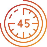 estilo de icono de 45 minutos vector