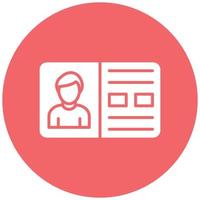 Identification Card Icon Style vector