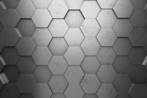 fondo hexagonal futurista y tecnológico. representación 3d foto