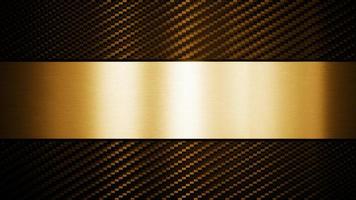 Gold carbon fiber background pattern. 3d rendering photo