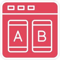 AB Testing Icon Style vector