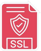 estilo de icono de archivo ssl vector