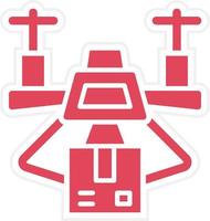 Drone Delivery Icon Style vector