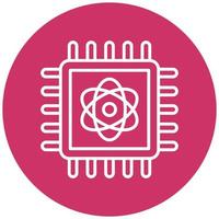 Quantum Computing Icon Style vector