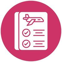 Flight Checklist Icon Style vector