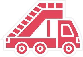 Ladder Truck Icon Style vector