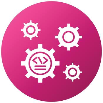 Code Settings Icon Style vector