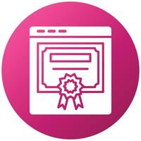 Online Certificate Icon Style vector