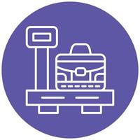 Luggage Scale Icon Style vector