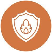 Fire Shield Icon Style vector