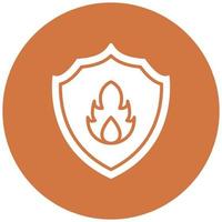 Fire Shield Icon Style vector