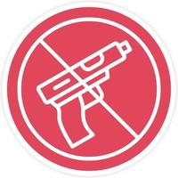 No Weapons Icon Style vector