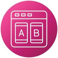 AB Testing Icon Style vector