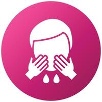 Wash Face Icon Style vector