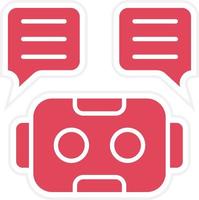 Chat Bot Icon Style vector