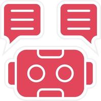 estilo de icono de bot de chat vector