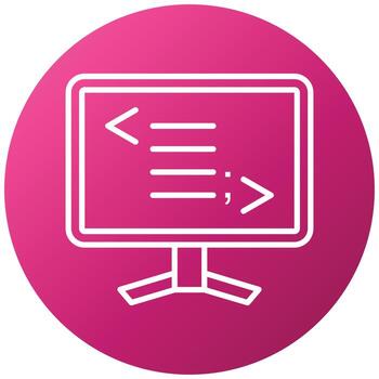 estilo de icono de programación web vector