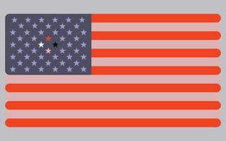 simple USA flag different color vector or template illustration background design